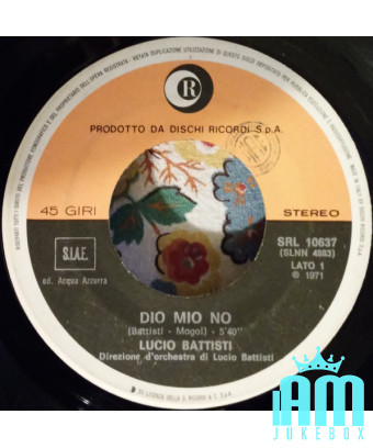 My God No [Lucio Battisti] - Vinyl 7", 45 RPM [product.brand] 1 - Shop I'm Jukebox 