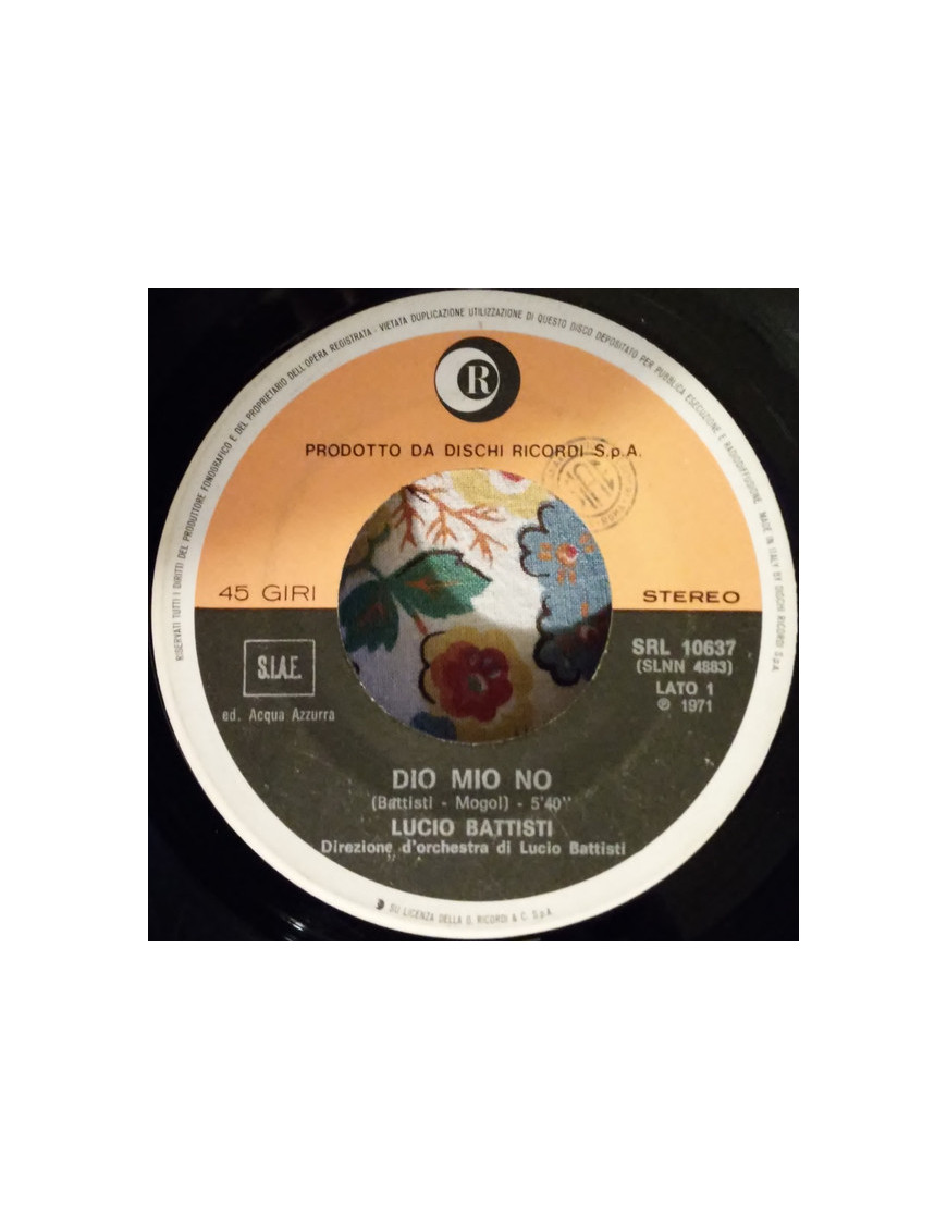 Mon Dieu non [Lucio Battisti] - Vinyl 7", 45 RPM [product.brand] 1 - Shop I'm Jukebox 