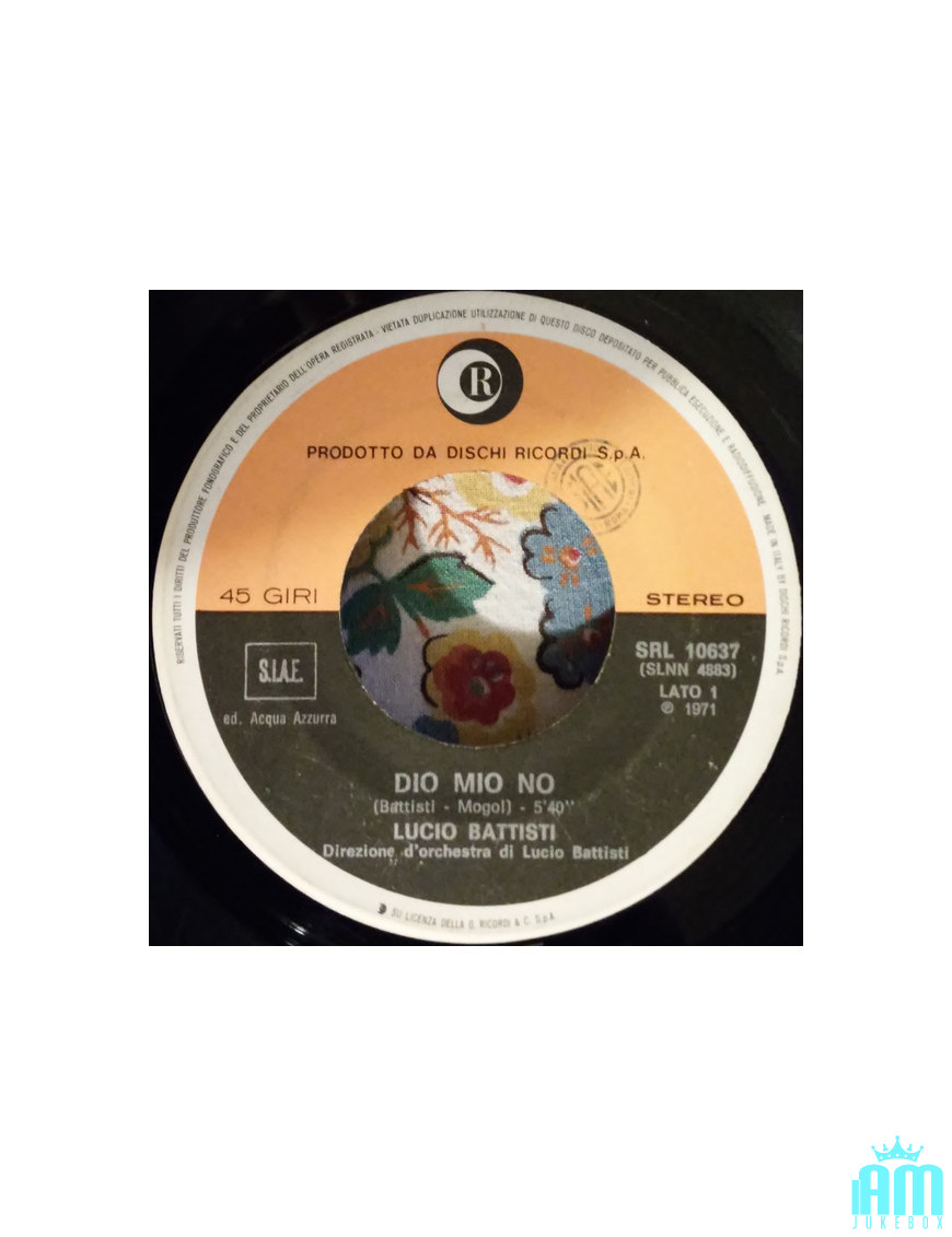 My God No [Lucio Battisti] - Vinyl 7", 45 RPM [product.brand] 1 - Shop I'm Jukebox 