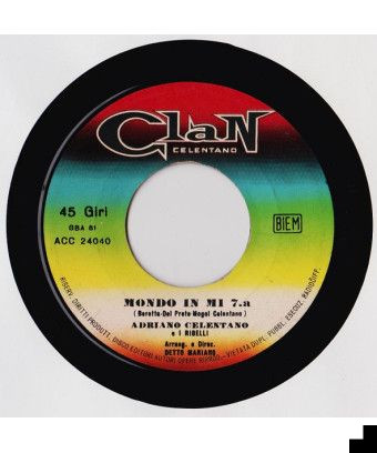 Mondo In E 7a [Adriano Celentano,...] - Vinyle 7", Single, 45 RPM [product.brand] 1 - Shop I'm Jukebox 