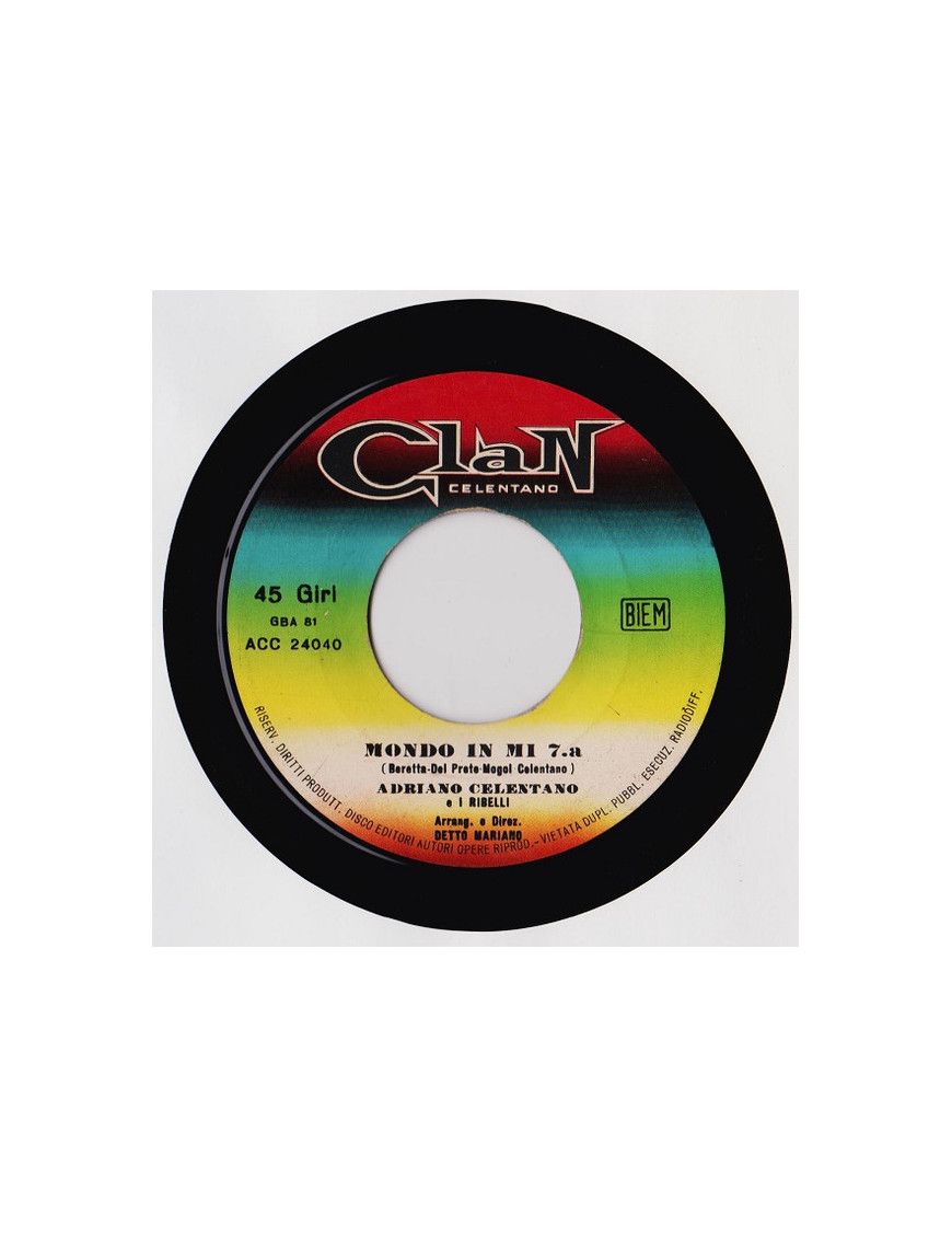 Mondo In E 7a [Adriano Celentano,...] – Vinyl 7", Single, 45 RPM [product.brand] 1 - Shop I'm Jukebox 