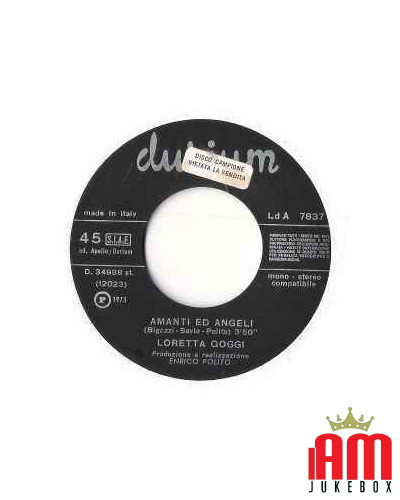 Ein Nachmittag mit euch, Liebhabern und Engeln [Loretta Goggi] – Vinyl 7", 45 RPM [product.brand] 1 - Shop I'm Jukebox 