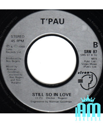 Je serai avec toi [T'Pau] - Vinyl 7", 45 RPM, Single [product.brand] 1 - Shop I'm Jukebox 