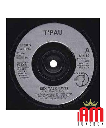 Sex Talk (Live) [T'Pau] - Vinyle 7", 45 tours, Single [product.brand] 1 - Shop I'm Jukebox 