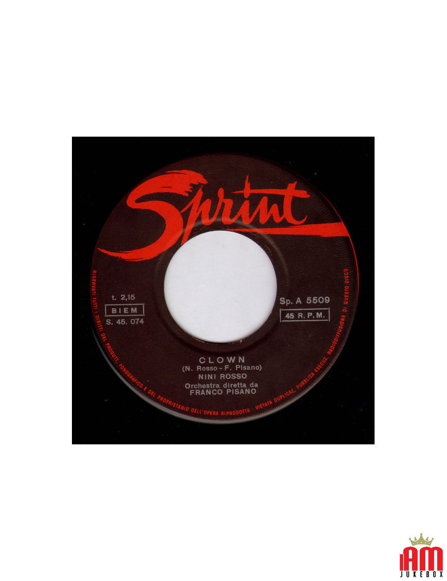 Clown [Nini Rosso] - Vinyle 7", 45 TR/MIN [product.brand] 1 - Shop I'm Jukebox 