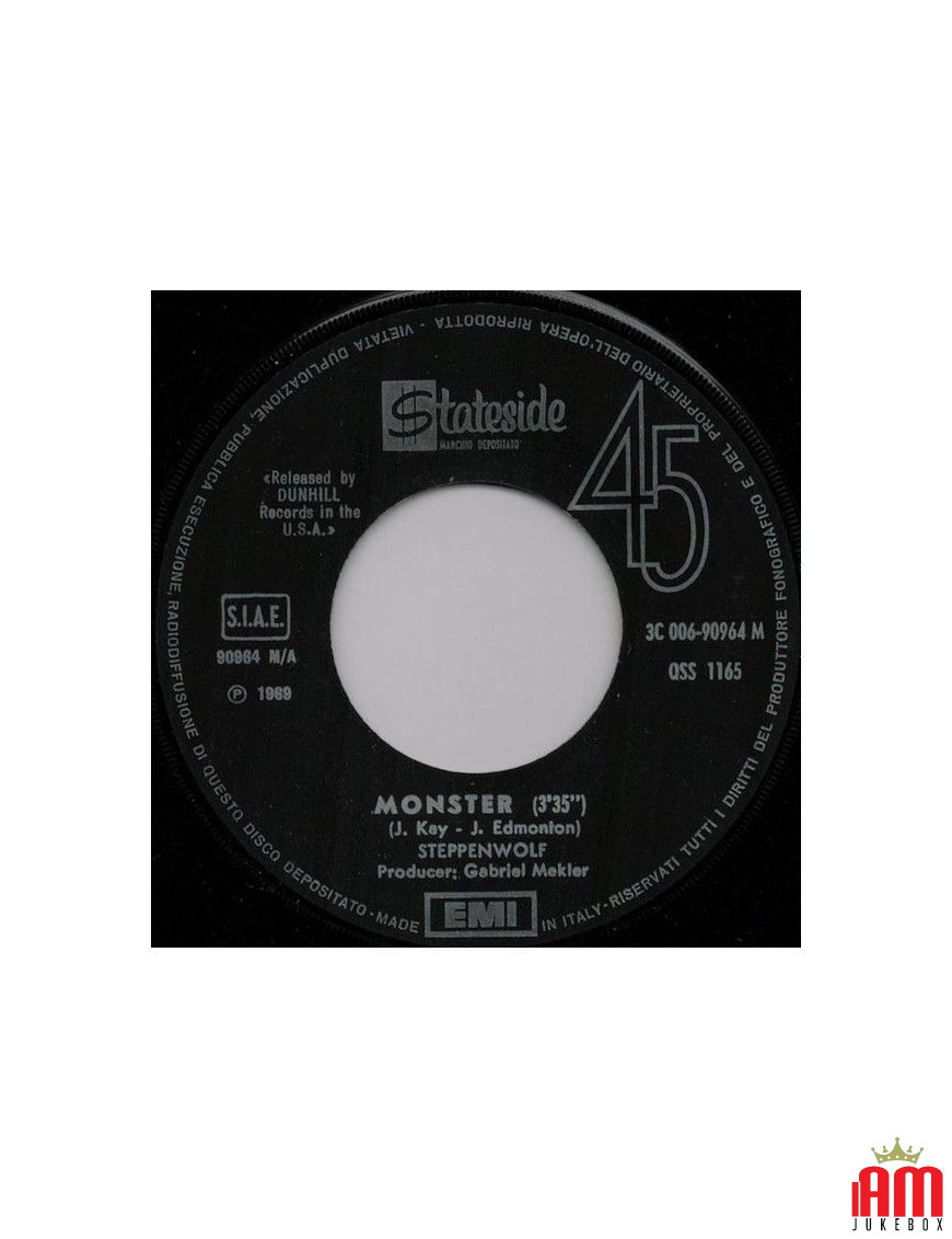 Monster [Steppenwolf] - Vinyl 7", 45 RPM [product.brand] 1 - Shop I'm Jukebox 