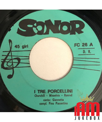 I Tre Porcellini Lettera A Pinocchio [Giannetta] - Vinyl 7", 45 RPM [product.brand] 1 - Shop I'm Jukebox 