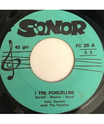 I Tre Porcellini Lettera A Pinocchio [Giannetta] - Vinyl 7", 45 RPM [product.brand] 1 - Shop I'm Jukebox 