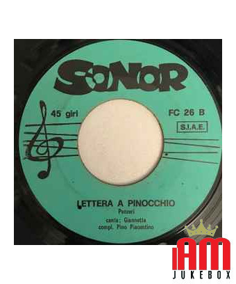 I Tre Porcellini Lettera A Pinocchio [Giannetta] - Vinyl 7", 45 RPM [product.brand] 1 - Shop I'm Jukebox 