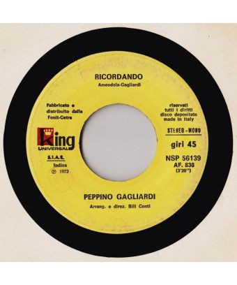 Come Un Ragazzino [Peppino Gagliardi] - Vinyl 7", 45 RPM [product.brand] 1 - Shop I'm Jukebox 