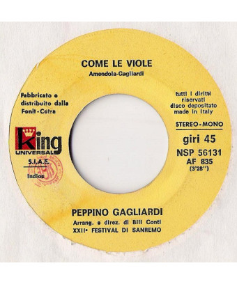 Come Le Viole [Peppino Gagliardi] – Vinyl 7", 45 RPM, Single [product.brand] 1 - Shop I'm Jukebox 
