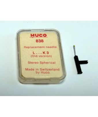 HUCO 838 Aiguille de platine pour LESA K3, NEUF avec boîte vintage originale NOS Aiguilles pour jukebox et platine vinyle [produ