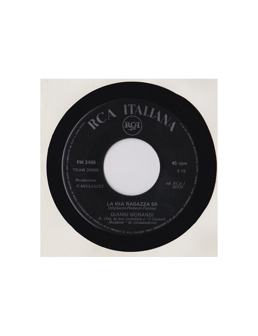 La Mia Ragazza Sa [Gianni Morandi] - Vinyl 7", 45 RPM