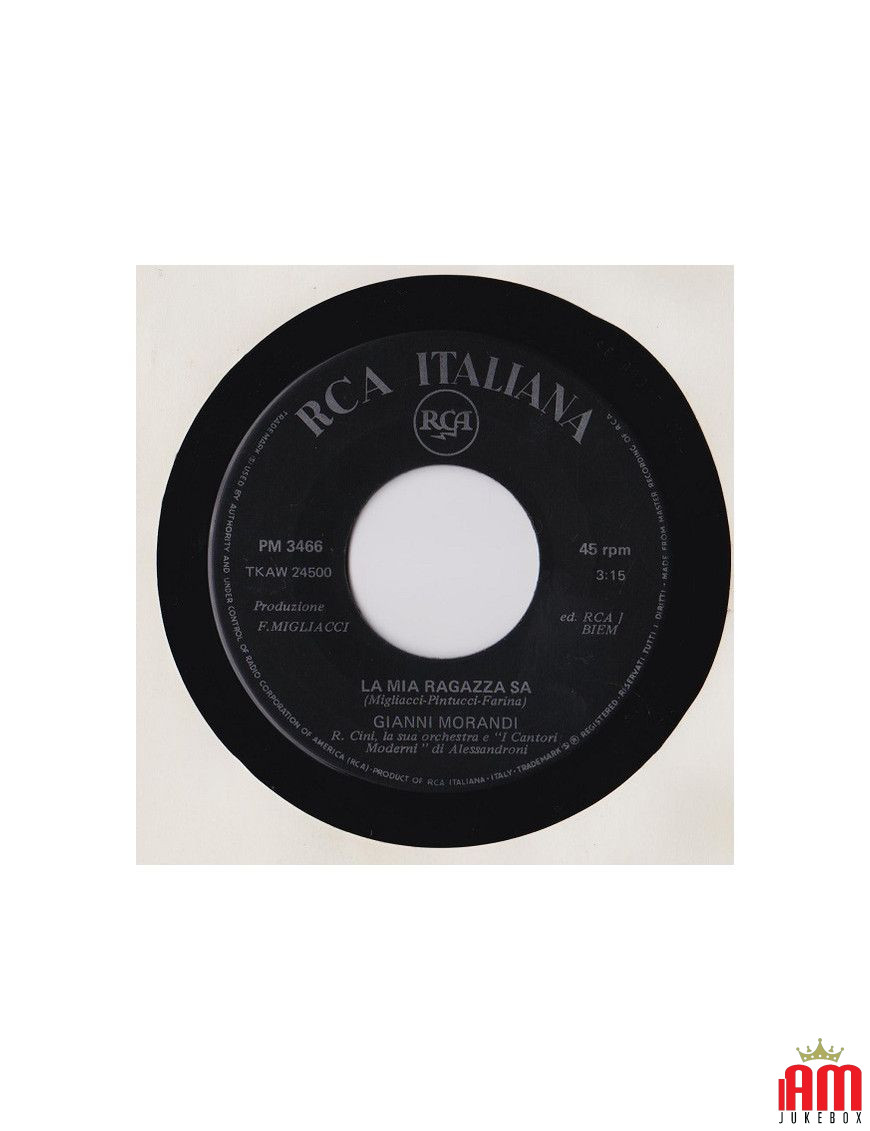 La Mia Ragazza Sa [Gianni Morandi] - Vinyl 7", 45 RPM [product.brand] 1 - Shop I'm Jukebox 