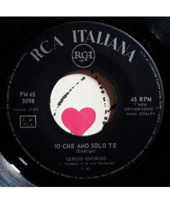 Io Che Amo Solo Te [Sergio Endrigo] – Vinyl 7", 45 RPM, Neuauflage, Mono [product.brand] 1 - Shop I'm Jukebox 