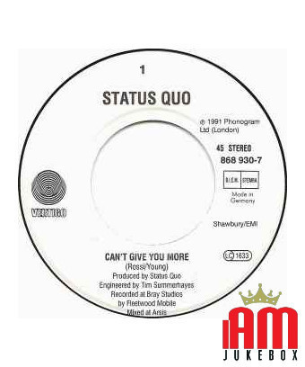 Je ne peux pas vous en donner plus [Status Quo] - Vinyl 7", 45 RPM, Single [product.brand] 1 - Shop I'm Jukebox 