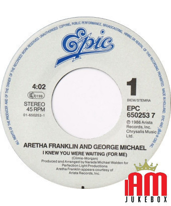 I Knew You Were Waiting (For Me) [Aretha Franklin,...] – Vinyl 7", 45 RPM, Single, Stereo [product.brand] 1 - Shop I'm Jukebox 