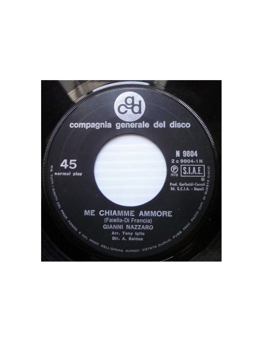 Me Chiamme Ammore [Gianni Nazzaro] - Vinyl 7", 45 RPM