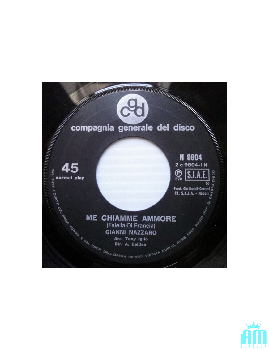 Me Chiamme Ammore [Gianni Nazzaro] - Vinyl 7", 45 RPM [product.brand] 1 - Shop I'm Jukebox 