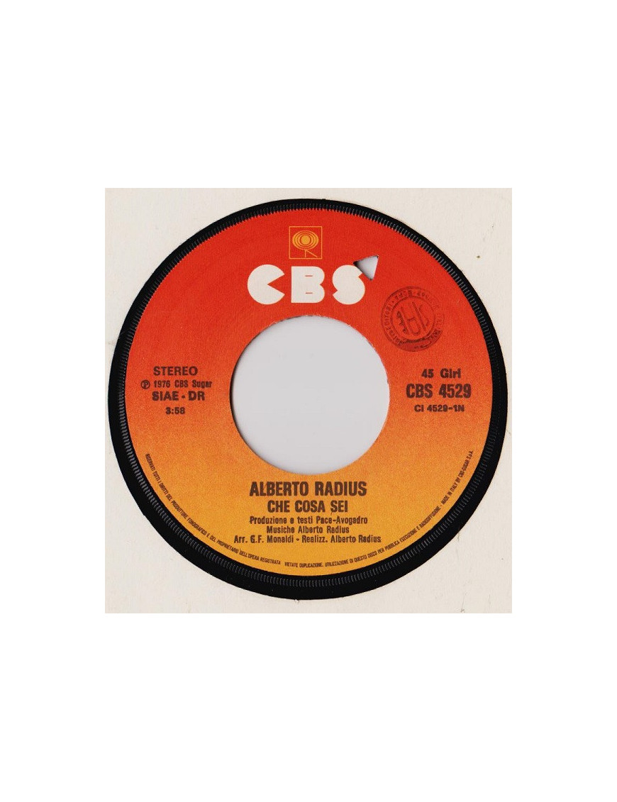 Che Cosa Sei Il Respiro Di Laura [Alberto Radius] - Vinyl 7", 45 RPM, Stereo [product.brand] 1 - Shop I'm Jukebox 