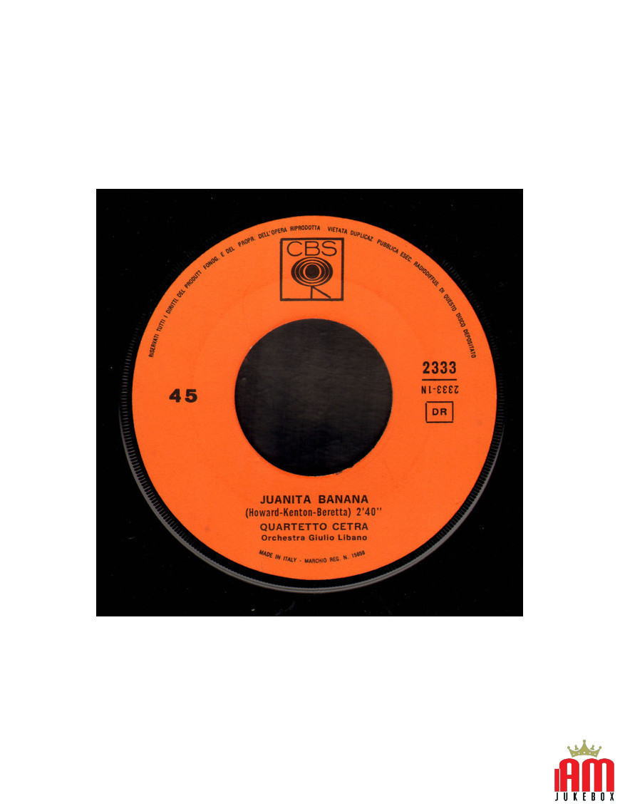 Juanita Banana [Quartetto Cetra] - Vinyle 7", 45 tours [product.brand] 1 - Shop I'm Jukebox 