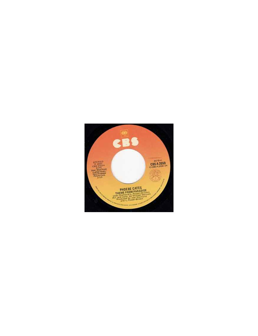 Paradise (Movie Theme) [Phoebe Cates] - Vinyl 7", 45 RPM, Single, Stereo [product.brand] 1 - Shop I'm Jukebox 