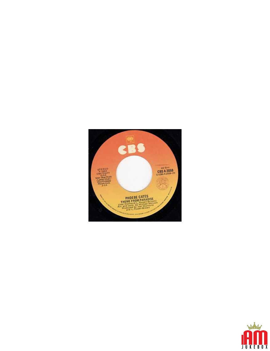 Paradise (Movie Theme) [Phoebe Cates] - Vinyle 7", 45 tr/min, Single, Stéréo
