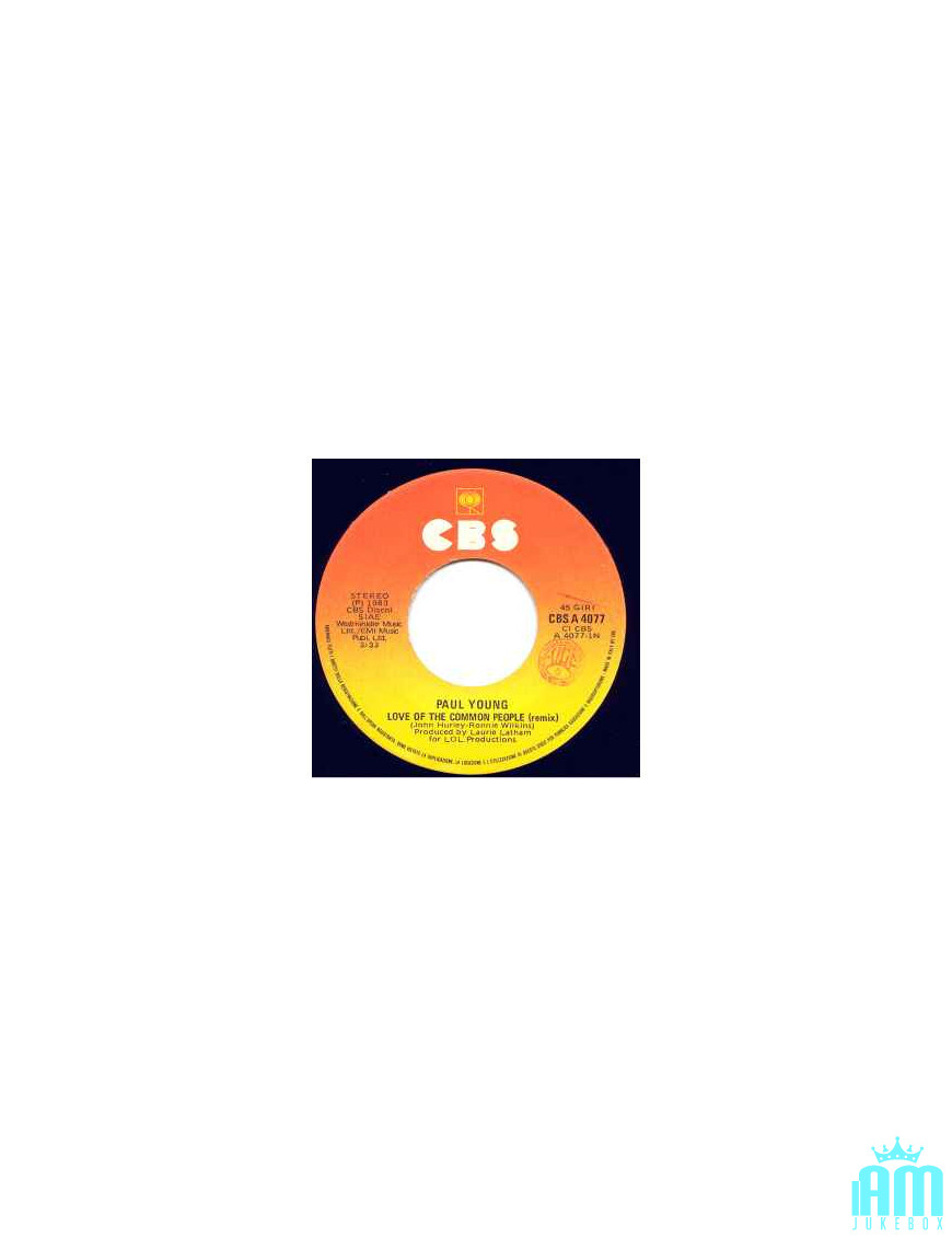 L'amour des gens ordinaires [Paul Young] - Vinyl 7", 45 RPM, Single [product.brand] 1 - Shop I'm Jukebox 
