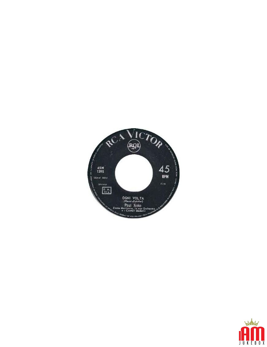 Ogni Volta [Paul Anka] - Vinyl 7", 45 RPM [product.brand] 1 - Shop I'm Jukebox 