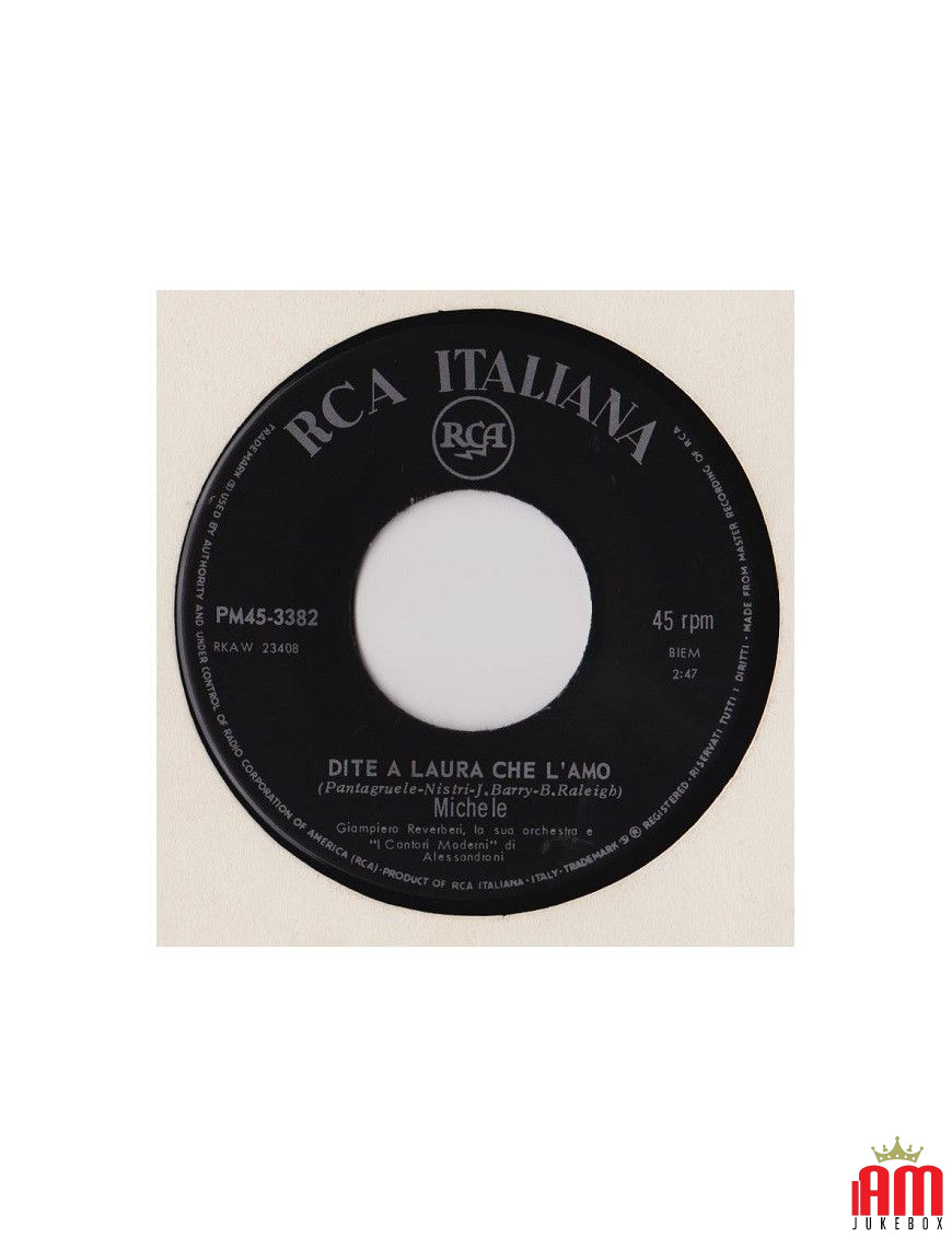 Tell Laura I Love Her When I Talk About You [Michele (6)] - Vinyl 7", 45 RPM [product.brand] 1 - Shop I'm Jukebox 