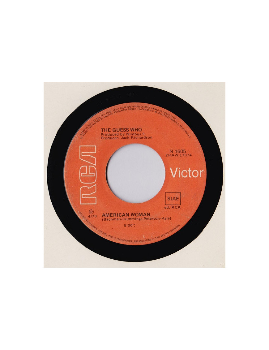 American Woman [The Guess Who] - Vinyl 7", 45 RPM, Single, Mono