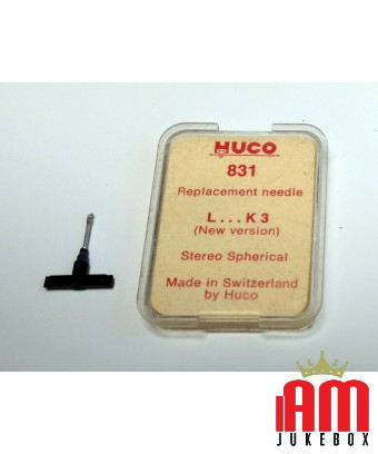 HUCO 831 Aiguille de platine pour LESA K3, NEUF avec boîte vintage originale NOS Aiguilles pour jukebox et platine vinyle Huco C