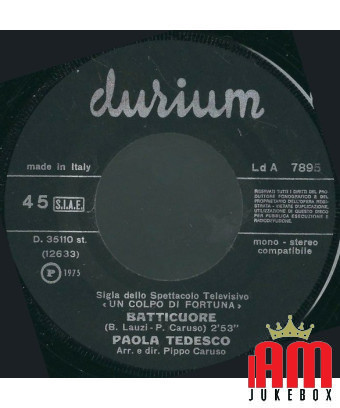 Battement de coeur [Paola Tedesco] - Vinyle 7", 45 RPM