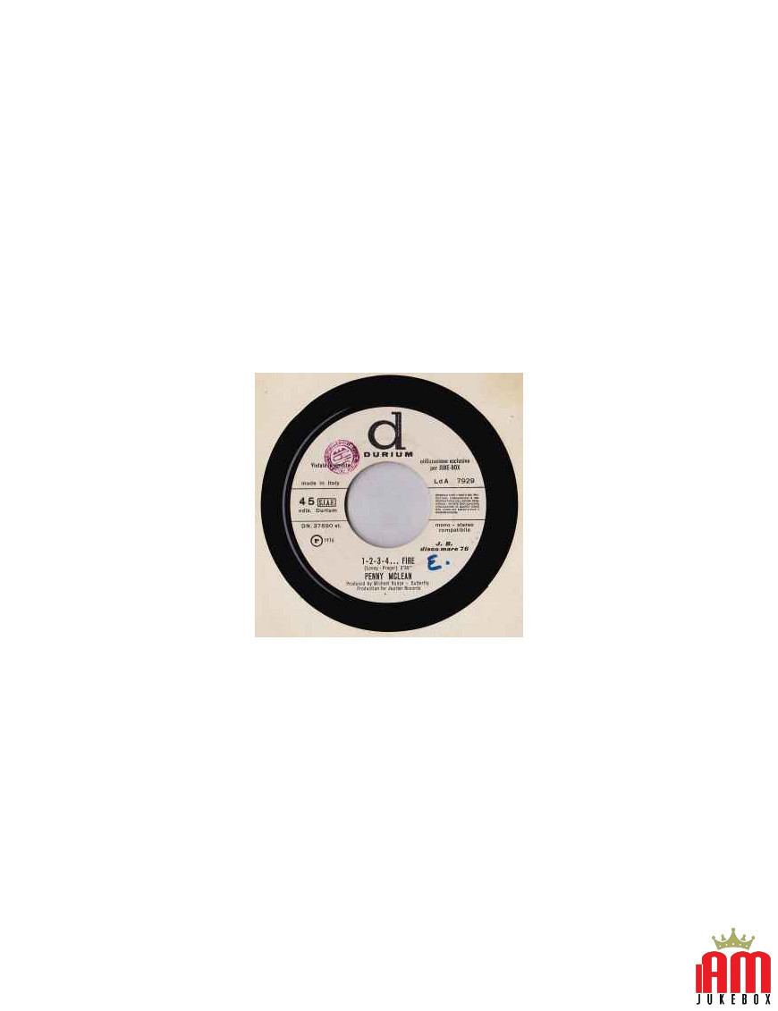 1-2-3-4...Fire [Penny McLean] - Vinyl 7", 45 RPM, Jukebox [product.brand] 1 - Shop I'm Jukebox 