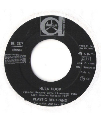 Hula Hoop   Amoureux Fou De Toi [Plastic Bertrand] - Vinyl 7", 45 RPM
