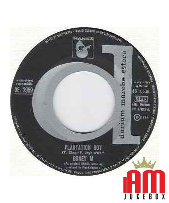 Belfast Plantation Boy [Boney M.] - Vinyl 7", 45 RPM [product.brand] 1 - Shop I'm Jukebox 