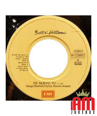 De Nuevo Tu [Betty Villani] - Vinyl 7", 45 RPM, Stereo [product.brand] 1 - Shop I'm Jukebox 