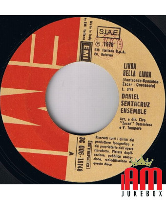 Linda Bella Linda [Daniel Sentacruz Ensemble] – Vinyl 7", 45 RPM [product.brand] 1 - Shop I'm Jukebox 