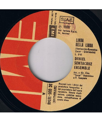 Linda Bella Linda [Daniel Sentacruz Ensemble] – Vinyl 7", 45 RPM [product.brand] 1 - Shop I'm Jukebox 