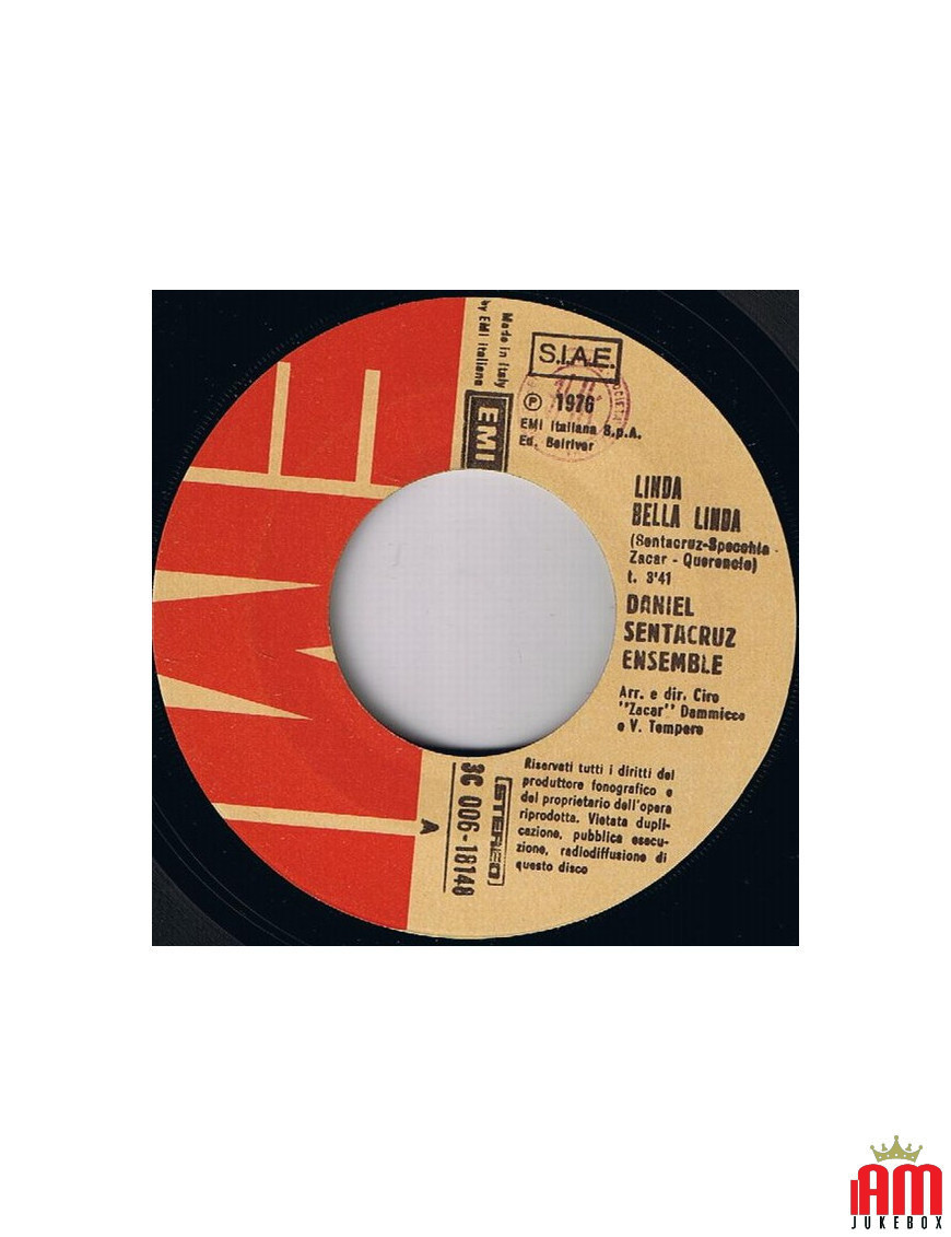 Linda Bella Linda [Daniel Sentacruz Ensemble] – Vinyl 7", 45 RPM [product.brand] 1 - Shop I'm Jukebox 