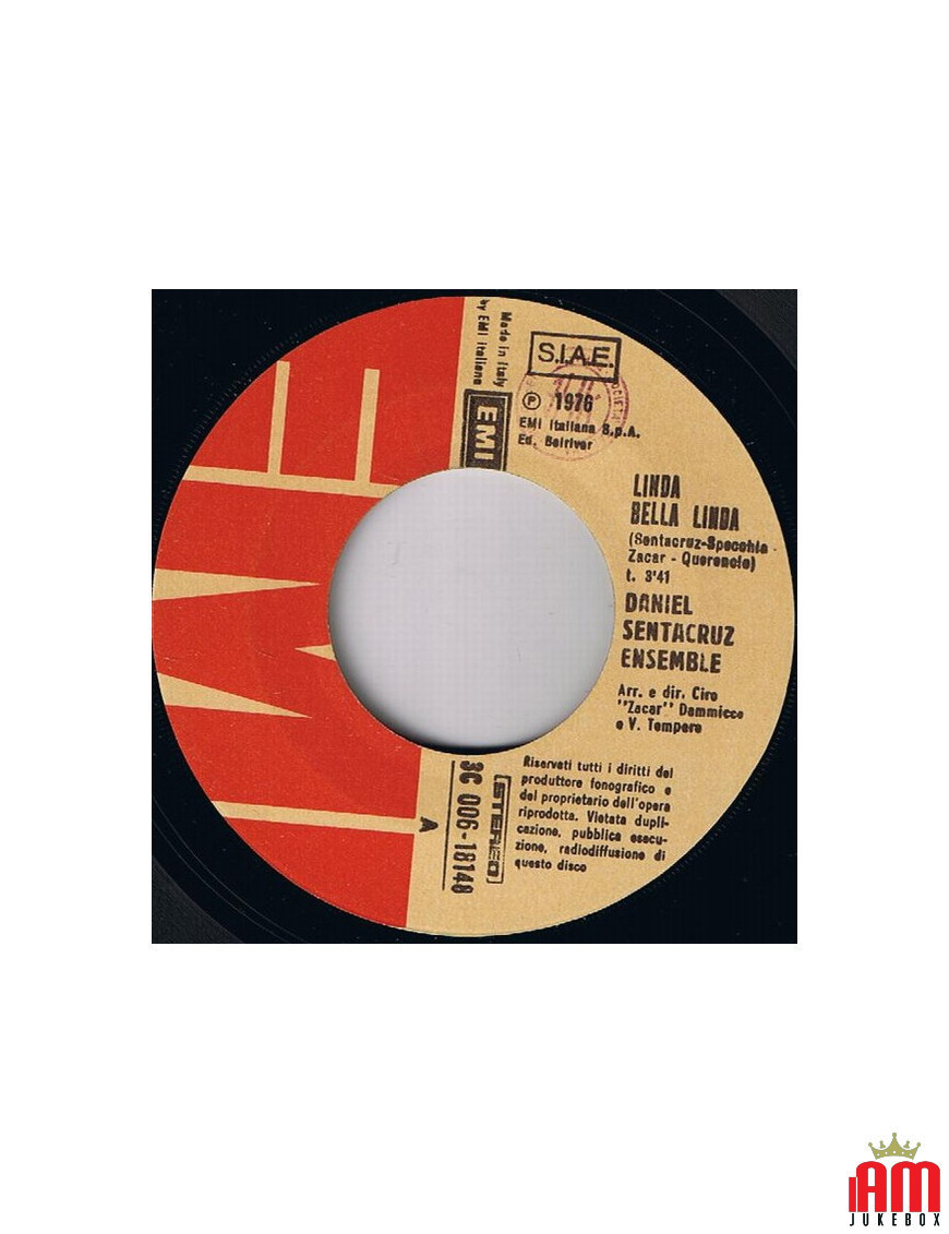 Linda Bella Linda [Daniel Sentacruz Ensemble] - Vinyl 7", 45 RPM [product.brand] 1 - Shop I'm Jukebox 