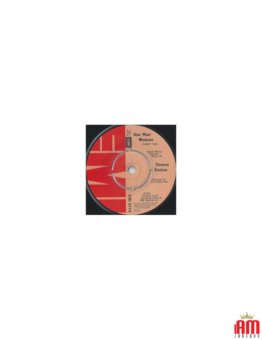 One Man Woman [Sheena Easton] - Vinyl 7", 45 RPM, Single [product.brand] 1 - Shop I'm Jukebox 