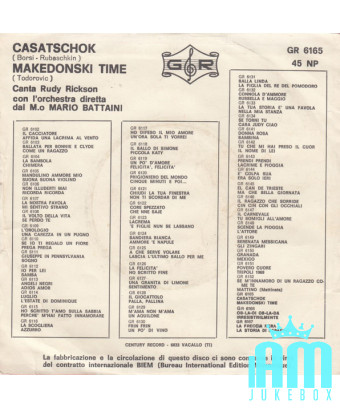 Casatschok Makedonski Time [Rudy Rickson] – Vinyl 7", 45 RPM [product.brand] 1 - Shop I'm Jukebox 