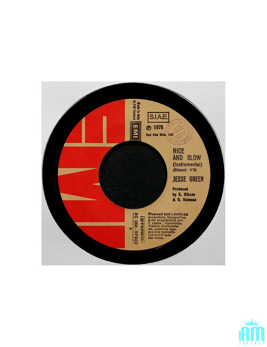 Nice And Slow [Jesse Green] - Vinyl 7", Single, 45 RPM [product.brand] 1 - Shop I'm Jukebox 