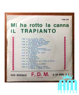 Mi Hai Rotto La Canna Il Trapianto [Unknown Artist] - Vinyl 7", 45 RPM [product.brand] 1 - Shop I'm Jukebox 