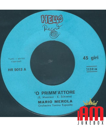'O Primm' Actor [Mario Merola] - Vinyl 7", 45 RPM [product.brand] 1 - Shop I'm Jukebox 