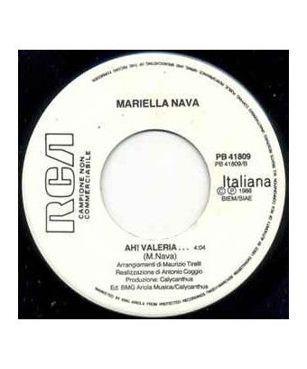 Une lueur du cœur Ah ! Valeria... [Mariella Nava] - Vinyl 7", Single, Promo [product.brand] 1 - Shop I'm Jukebox 