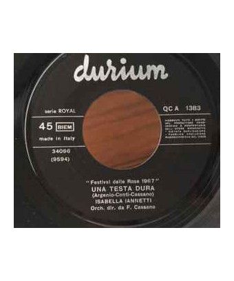 Una Testa Dura [Isabella Iannetti] – Vinyl 7", 45 RPM [product.brand] 1 - Shop I'm Jukebox 