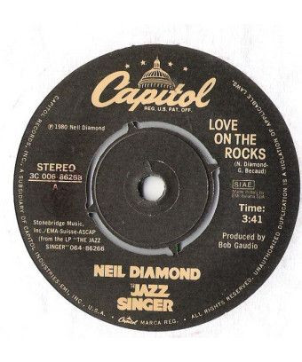 Love On The Rocks [Neil Diamond] - Vinyl 7", 45 RPM, Single, Stereo [product.brand] 1 - Shop I'm Jukebox 