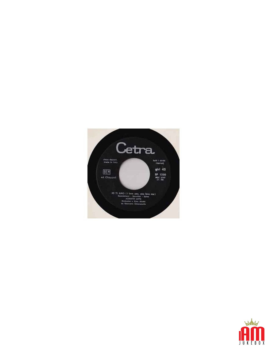 Io Ti Amo I Love You, You Love Me [Alberto Lupo] - Vinyl 7", 45 RPM [product.brand] 1 - Shop I'm Jukebox 